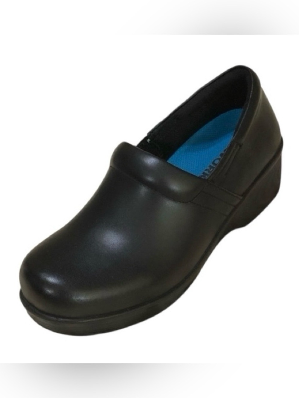 Dr. Scholl's Women’s Black Leather Dynamo Work Slip Resistant Clogs 8.5W